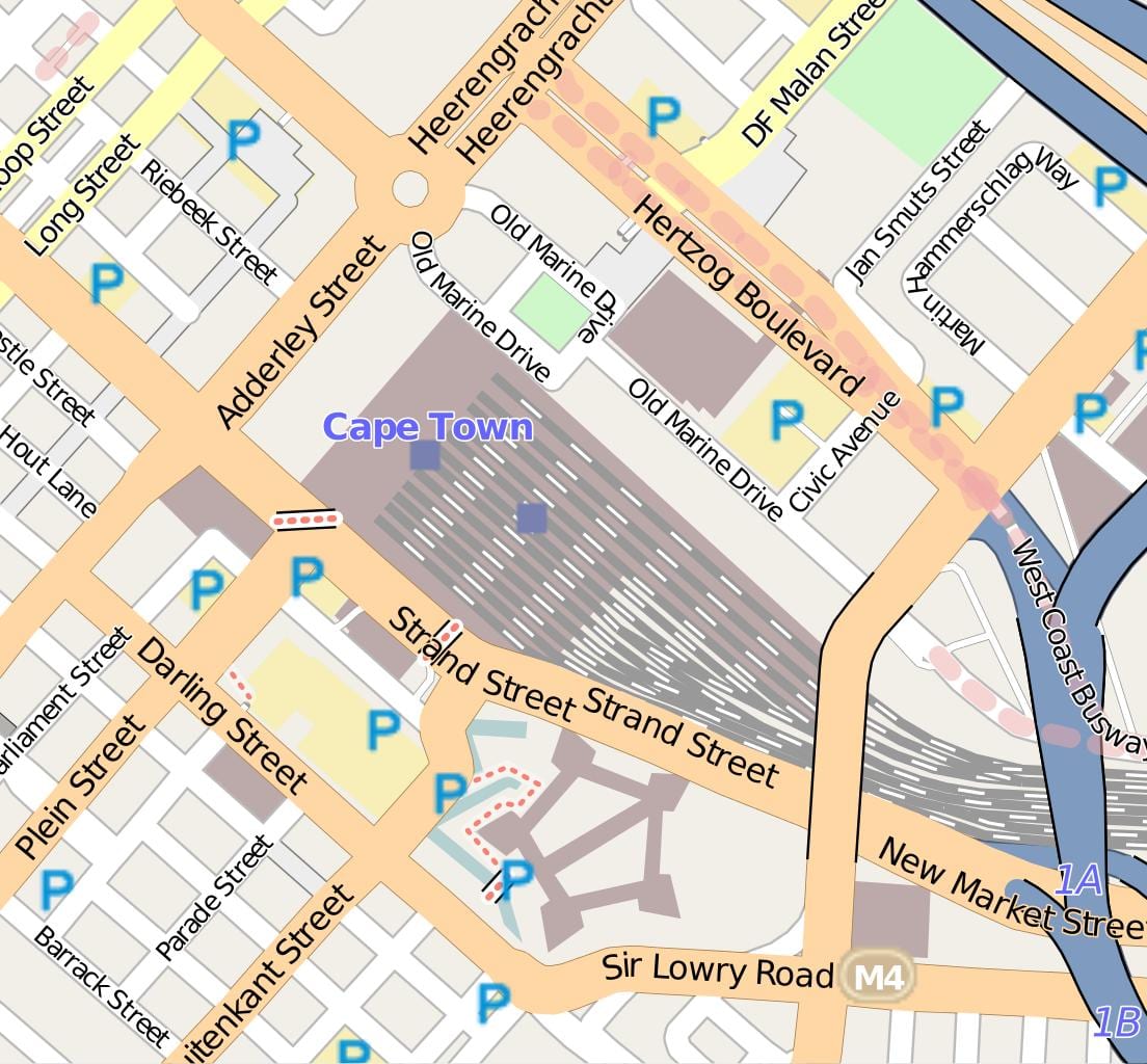 карта Баррак street в Кейптаун