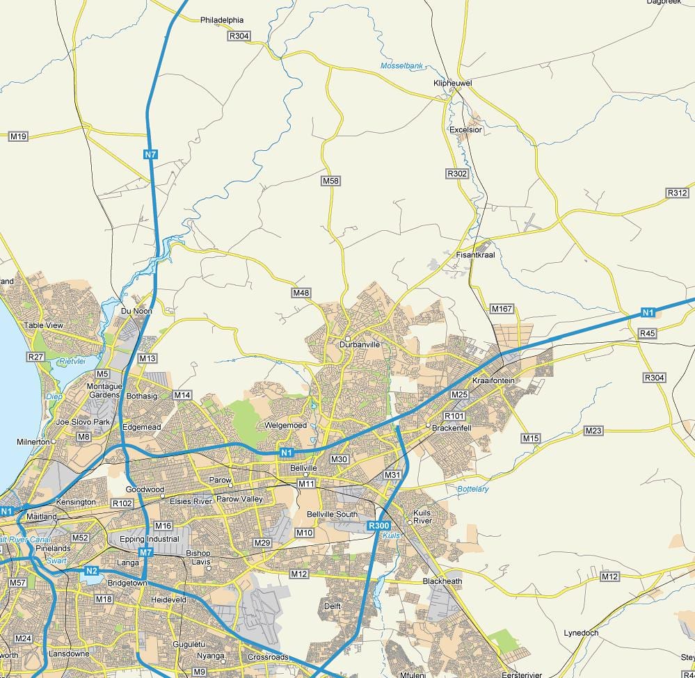 карта дурбанвиль предградие