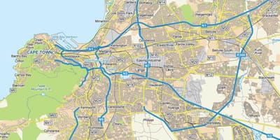 Карта Ланг Кейптаун