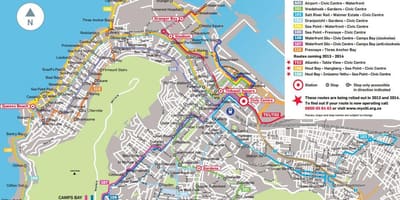 Карта на златния автобусен маршрут стрелка 