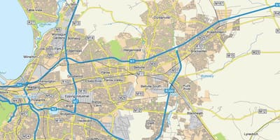 Карта улица картата Бельвиля Кейптаун