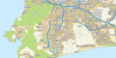 Карта улица картата пламстед Кейптаун