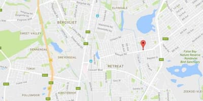 Карта bergvliet Кейптаун