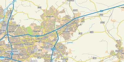 Карта brackenfell, така Кейптаун