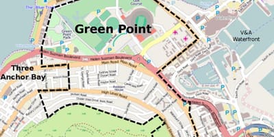 Green point, Кейптаун карта